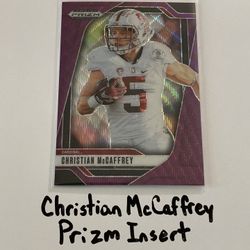 Christian McCaffrey San Francisco 49ers All-Pro RB Prizm Short Print Insert Card. 