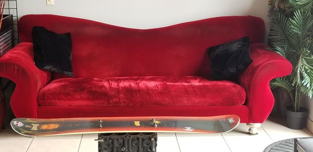  Red Velvet Couch
