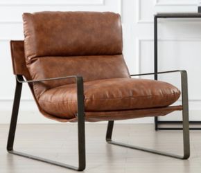 GERANI faux leather chair new in box
