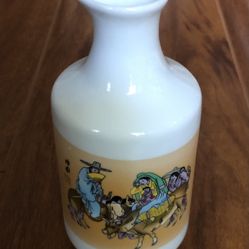 Vintage Korea Porcelain  Liquor Bottle Empty 5" and a half  H X 2" and 3 quaters W 