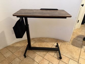 Tribesigns Height Adjustable Tilting Laptop Table with Side Pocket