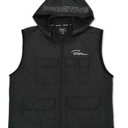 Primitive “Tan Hood Vest” - Size Large (Black) - Waterproof Mesh Material