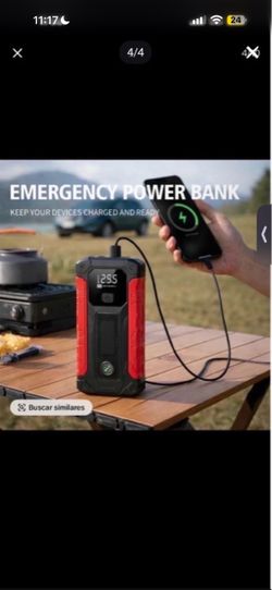 Portable Car Jump Starter with Cables