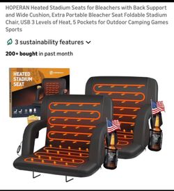 Heated stadium seats