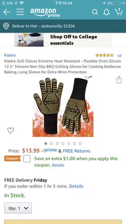 Brand new Kiaitre Grill Gloves Extreme Heat Resistant - Flexible Oven Gloves