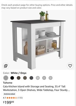Kitchen island white