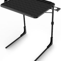 Table Mate II PRO TV Tray Table - Folding Table with Cup Holder and Tablet Slot- Couch Desk for Working from Home, TV Trays for Eating, Portable and A