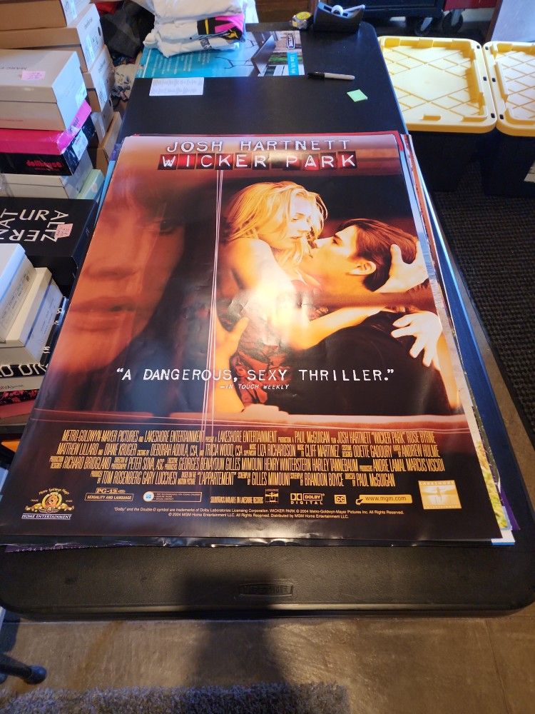 Wicker Park Promo Movie Poster Original Josh Hartnett