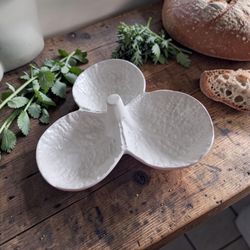 Subtil Portugal White Cabbage Devided Platter, from 1980