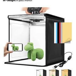 NEW12x12x12 inch Dimmable LED Photo Light Box with 6 Backdrops