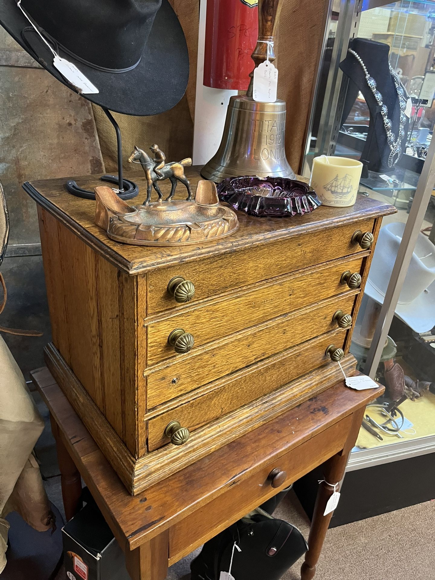 Antique Oak Sewing Cabinet