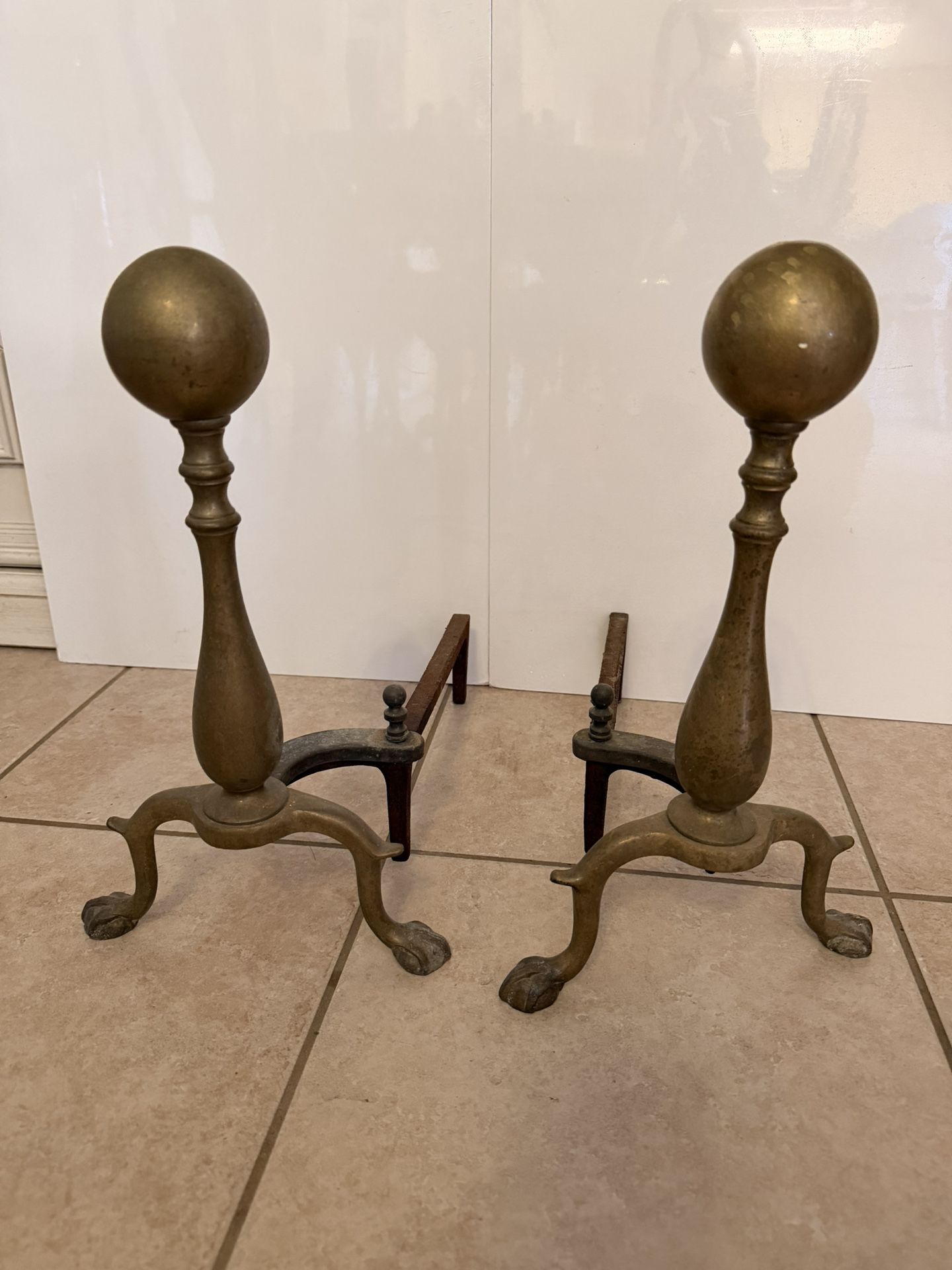 Brass Fireplace Andirons