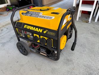Firman 4550 generator I bought storage unit and found it there so comes with remote start pulling cord but needs carburetor cleaned asking $300 thanks