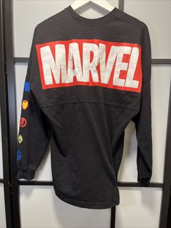 Marvel Disney Spirit Jersey Shirt Adult Medium Black Long Sleeve Spiderman
