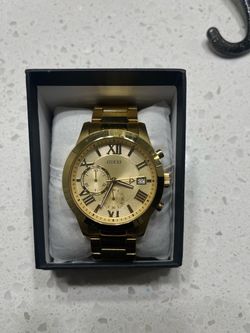 Guess Gold-Tone Chronograph Watch