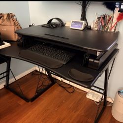 Computer Desk With Chair & Standing Option