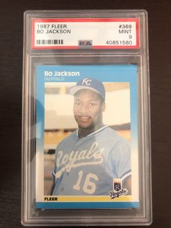 Bo Jackson Fleer 1987 Baseball Card PSA Grade 9!