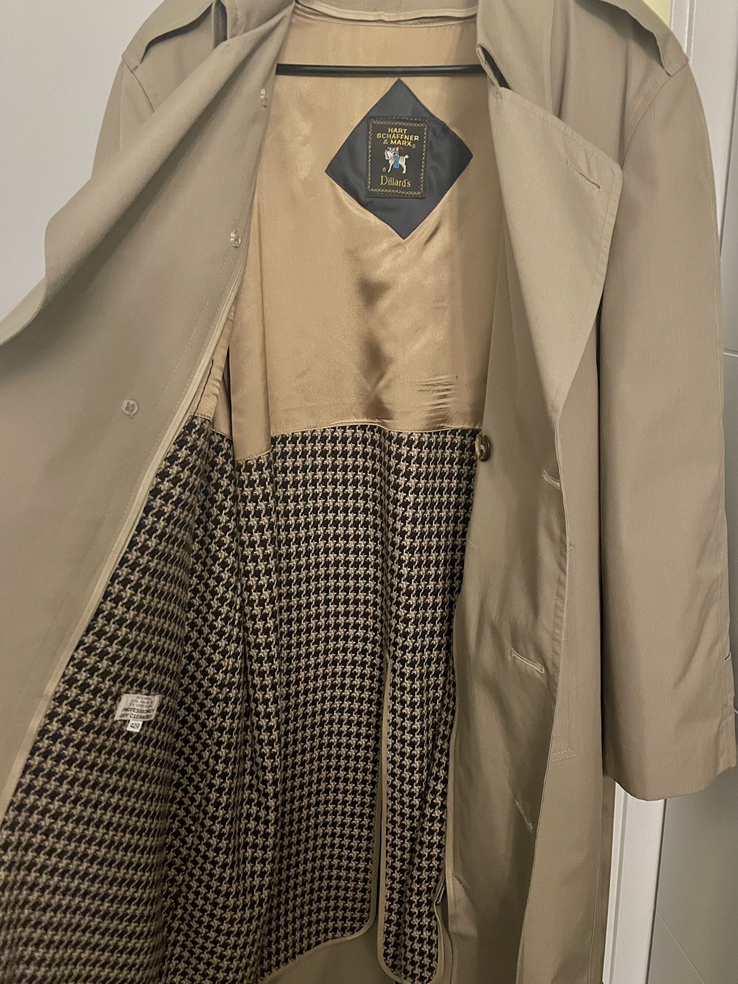 HART SCHAFFNER MARX Trench Overcoat