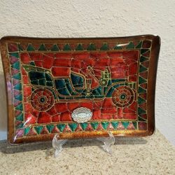 decorative handengraved plate made in italy