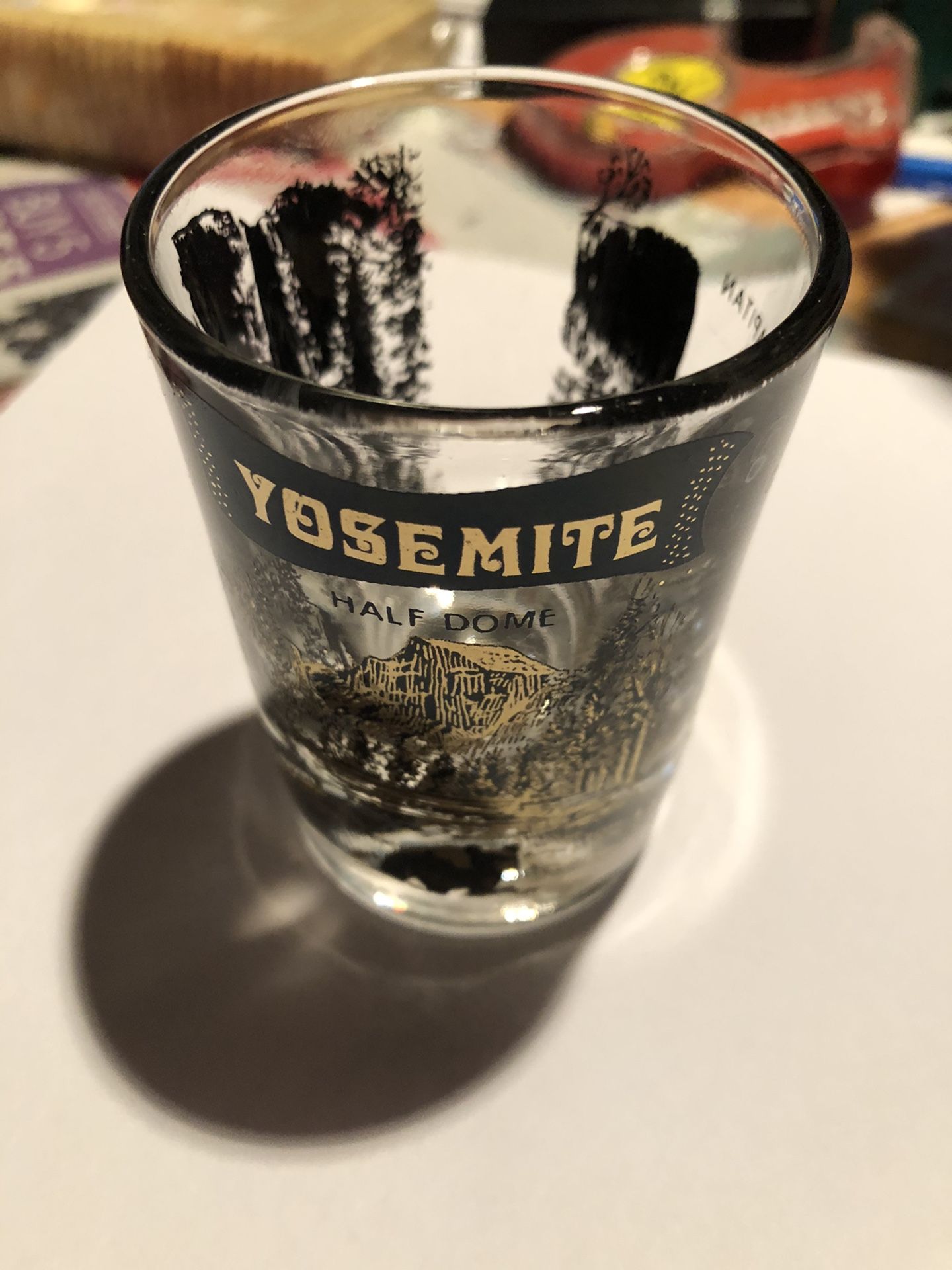 Glass Yosemite shot glass collectable