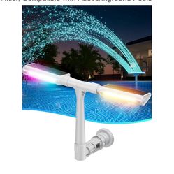 Original Solar Pool Fountain with 10-Color Lights 
