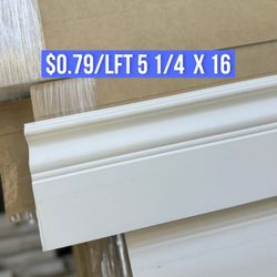 $0.79/lft Baseboards 5 1/4 Inch X 16ft 