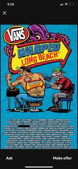 Warped tour Long Beach Ticket