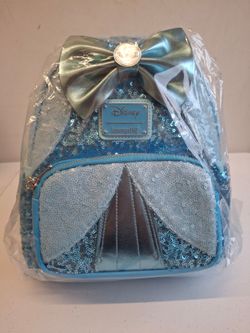 Disney Princess Sequin Collection Cinderella Loungefly Backpack and Wallet