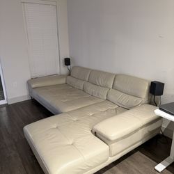 Recliner Leather Sofa L-shape