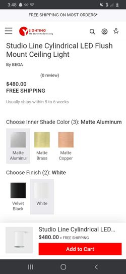 Studio Line Cylindrical Led Flush Mount Ceiling Light