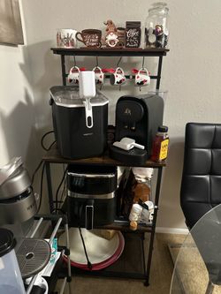 Coffee bar cabinet