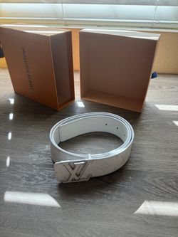 White Louis Vuitton Belt