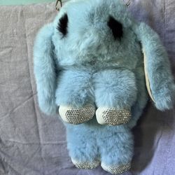 Blue bunny crossbody bag