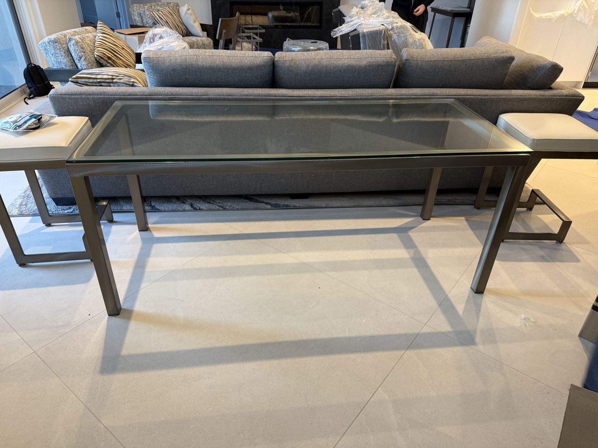 Glass End Table