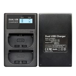 Dual USB Charger for LP-E6 Battery 