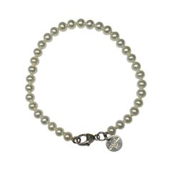 Tiffany & Co. Ziegfeld 4.5mm Pearl Bracelet Sterling Silver 7”