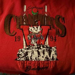 18th Rose Bowl Champions 1994 Wisconsin Badgers Red Sweatshirt Pro Sweatshirt Sweats Select 