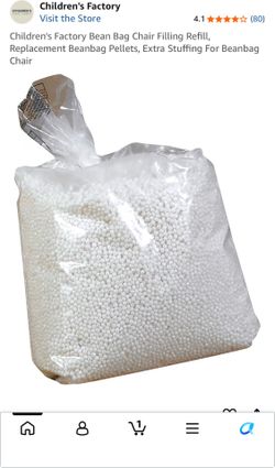 Children's Factory Bean Bag Chair Filling Refill, Replacement Beanbag Pellets, Extra Stuffing For Beanbag Chair