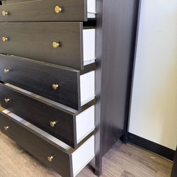Black Wood Chest of Drawers