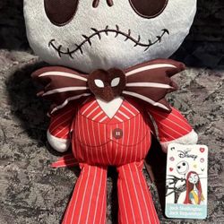 2024 Disney Nightmare Before Christmas 16” Jack Skellington Valentine Plush Ne