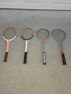 Vintage Tennis Rackets (Wilson, Seamco) - Retro Decor Lot