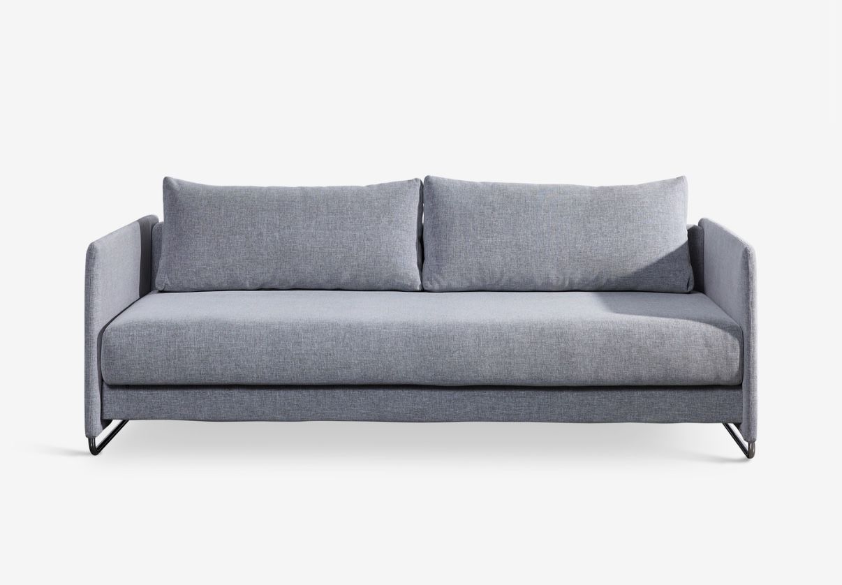 CB2 Sleeper Sofa – Modern Gray Fabric (Like New)