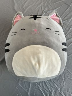 Squishmallows Pink Grey White Cat 17” Stuffed Animal Kellytoy
