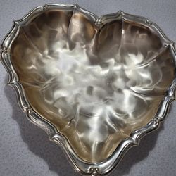 Vintage? WMF-Ikora Tarnish Resistant Silver Plate Footed Heart Trinket Dish