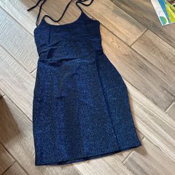 M/L Glittery Royal Blue Dress