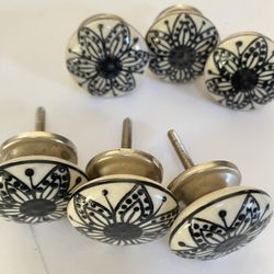 Knots Cabinet Ceramic Hand Painting New 6 Items 