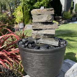 33” Custom Stacked Ledge Stone Water Fountain Complete Package
