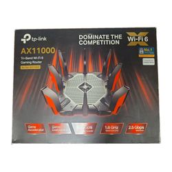 TP-LINK Archer AX11000 Tri-Band Wi-Fi 6 Gaming Router - Black/Red Open Box