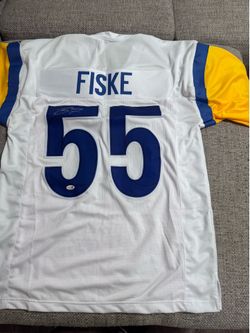Braden Fiske Signed Autograph Custom Jersey-JSA Coa- Los Angeles Rams