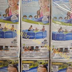 10ft x 30in Intex Metal Frame Swimming Pool ❗️Nuevas En Caja ❗️Brand Ne ❗️Alberca 
